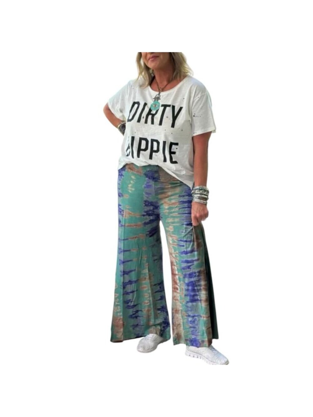 Jaded Gypsy Hazy Dreams Pants Tiedye Small/Medium Palazzo Indie Boho Hippie